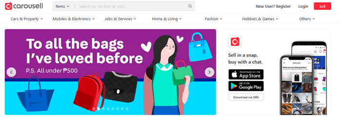 Carousell Website Screenshot