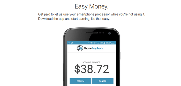 PhonePaycheck Website Screenshot