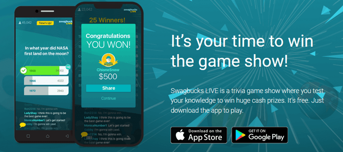 Swagbucks Live Website Screenshot