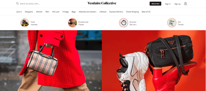 Vestiaire Collective Website Screenshot