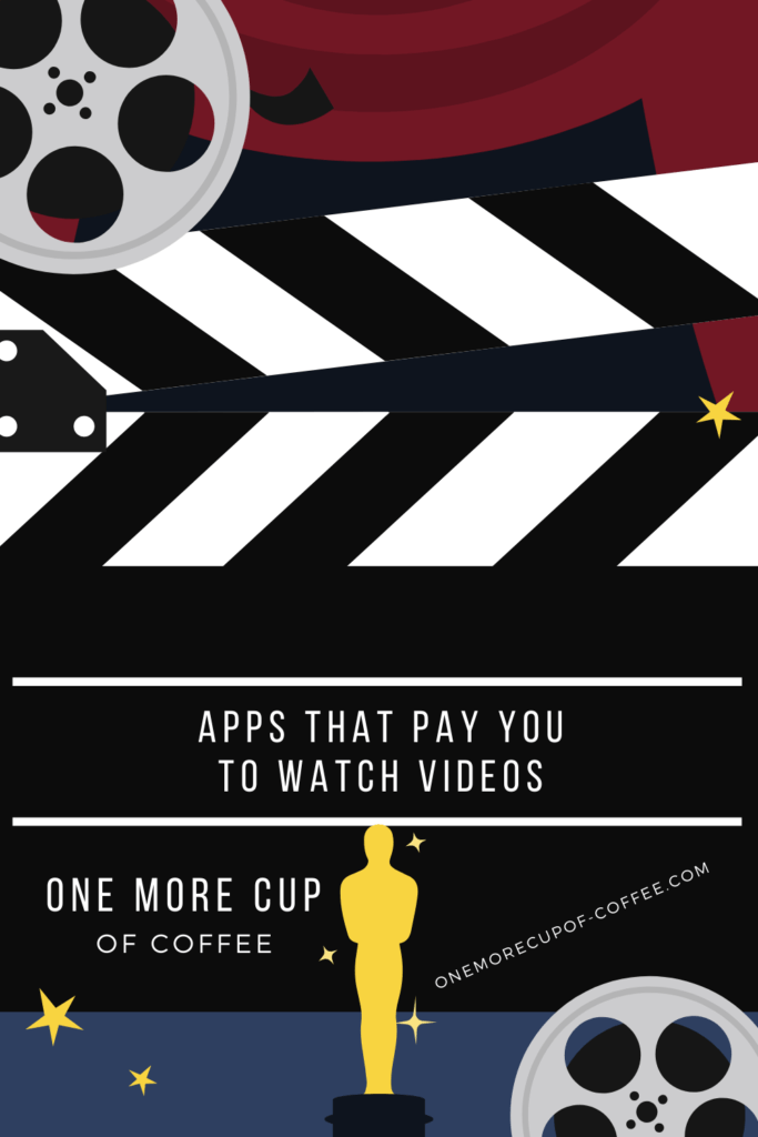 graphic of vintage movie studio with text "apps that pay you to watch videos"