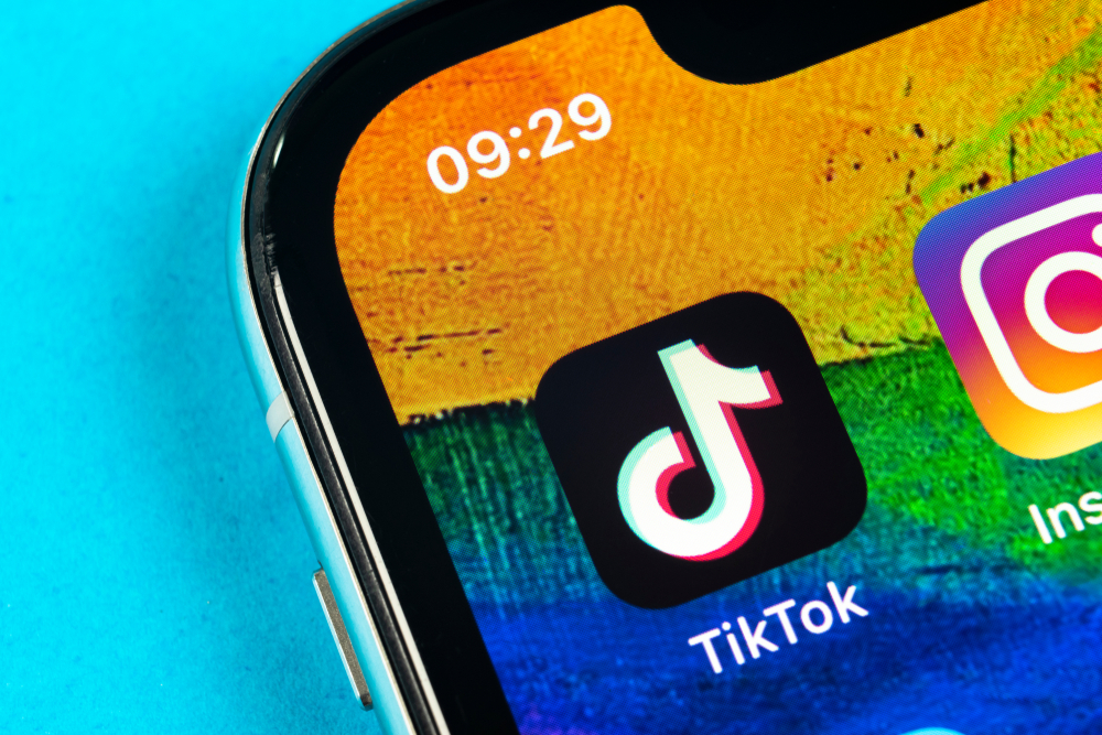 close photo of tiktok app