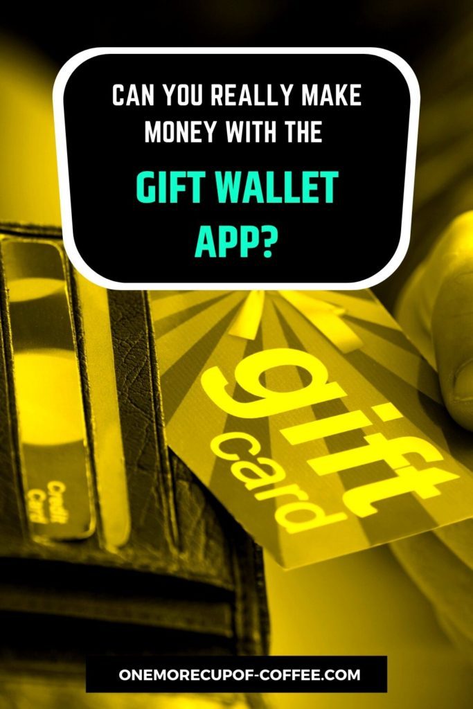 background image in yellow-gold tint of gift card being pulled from wallet, with text overlay "Can You Really Make Money With The Gift Wallet App" tin