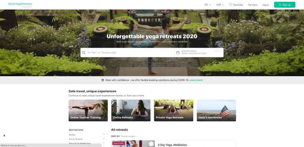 book yoga retreats affiliate program