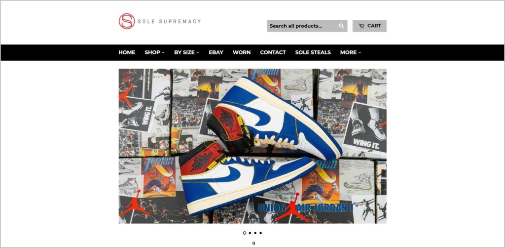 screenshot of solesupremacy.com website