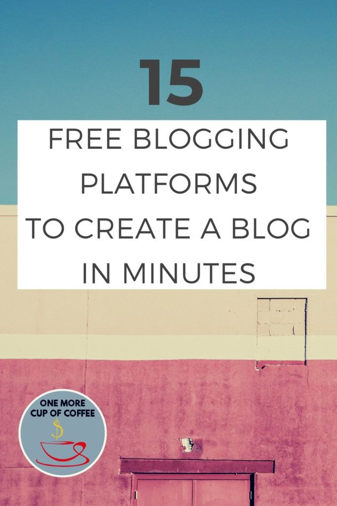 sun bleached tri-color wall with text title "Free Blogging Platforms"