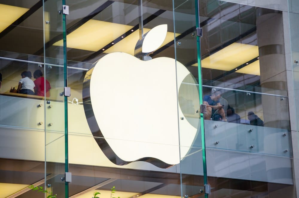 apple store with glass windows