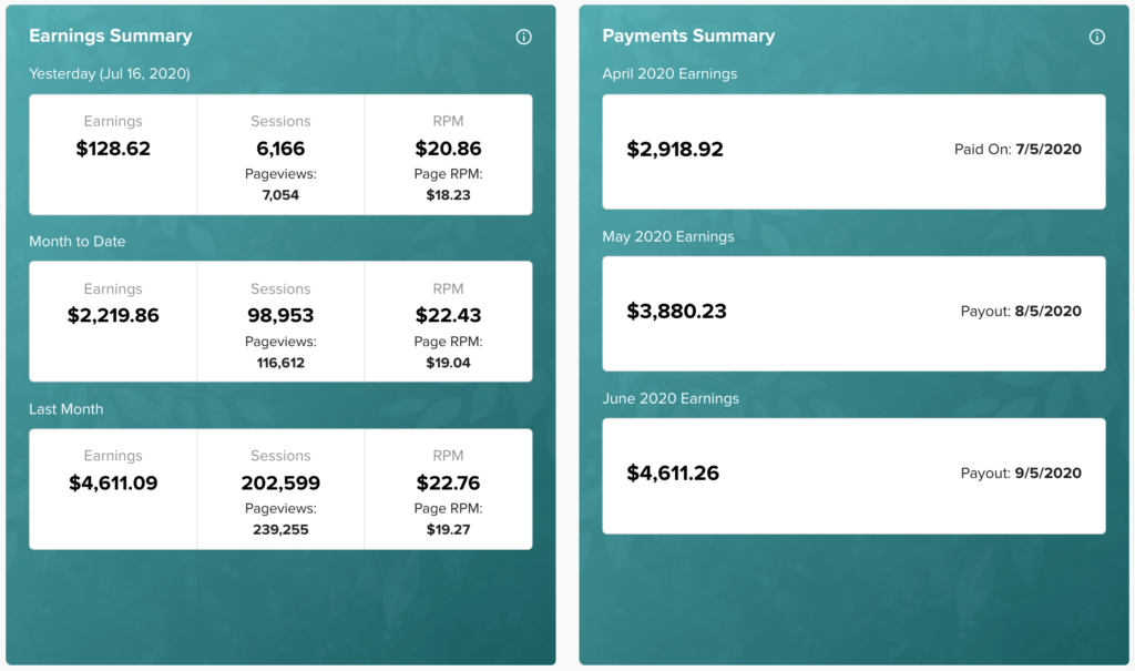 mediavine earnings June 2020