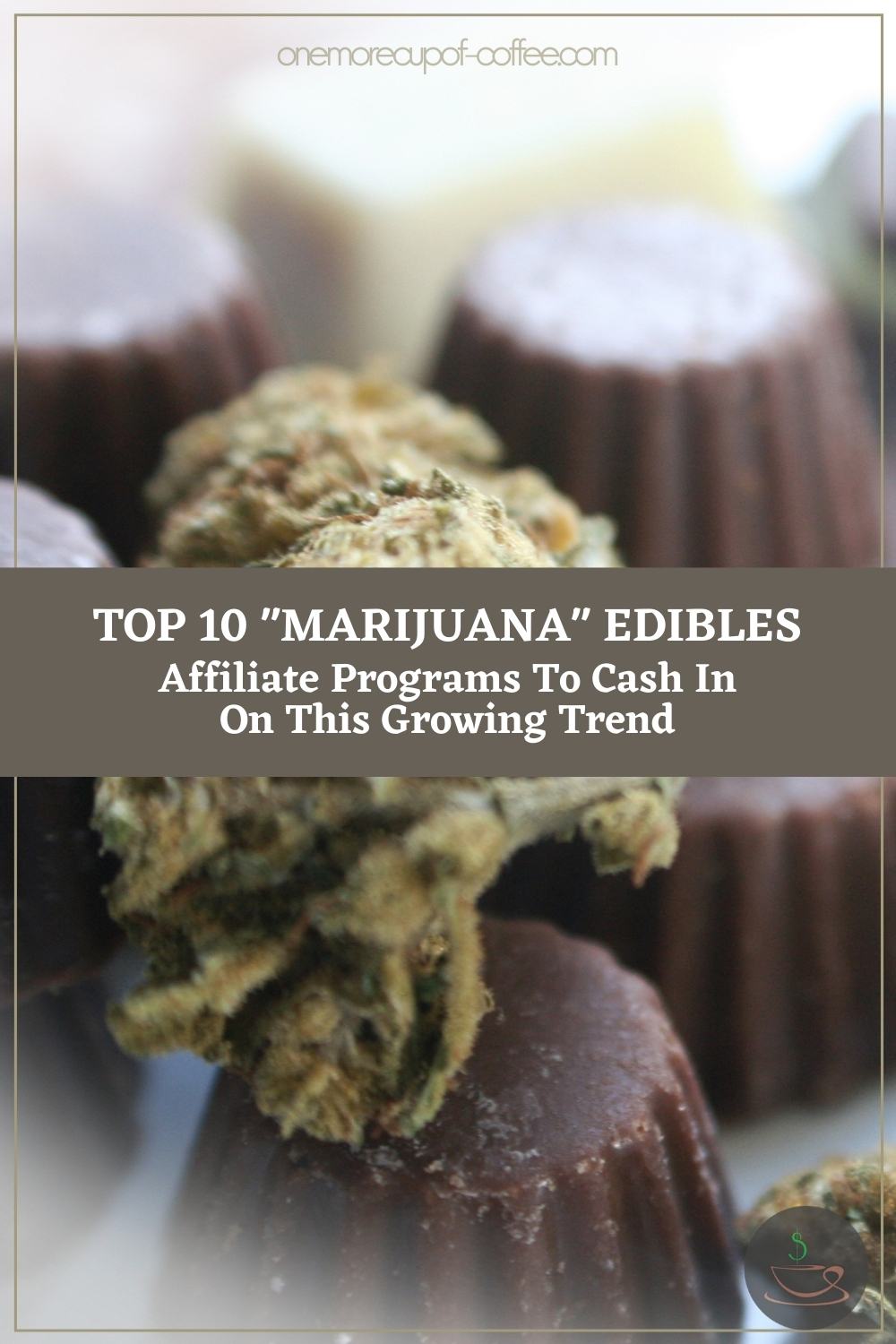 closeup image of dried cannabis and chocolates with text overlay "Top 10 "Marijuana" Edibles Affiliate Programs To Cash In On This Growing Trend"