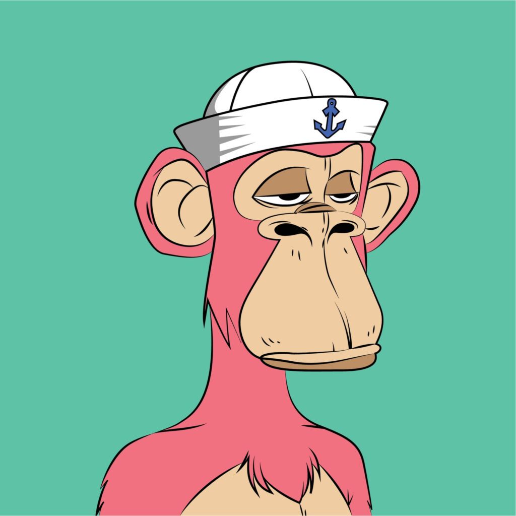 bored ape yacht club nft pink ape with sailor hat