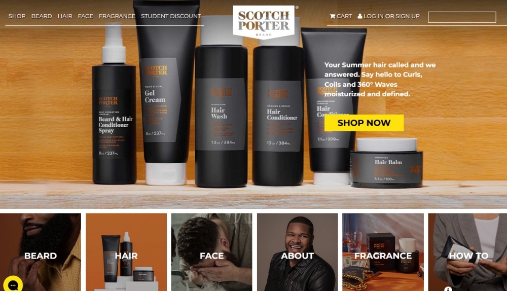 Scotch Porter homepage screenshot