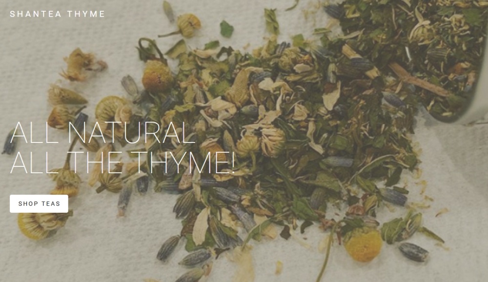 Shantea Thyme homepage screenshot