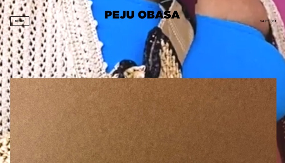 Peju Obasa homepage screenshot