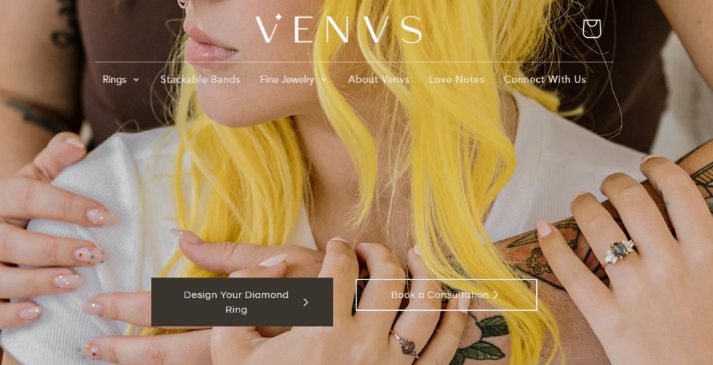 VENVS homepage screenshot