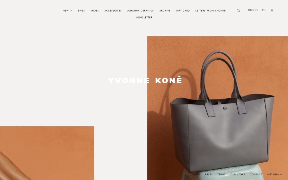 Yvonne Koné homepage screenshot